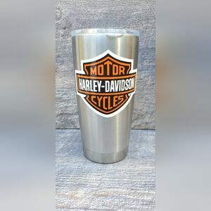 YETI 20oz Stainless Steal Tumbler Harley-Davidson National Gun Right Sticker USA